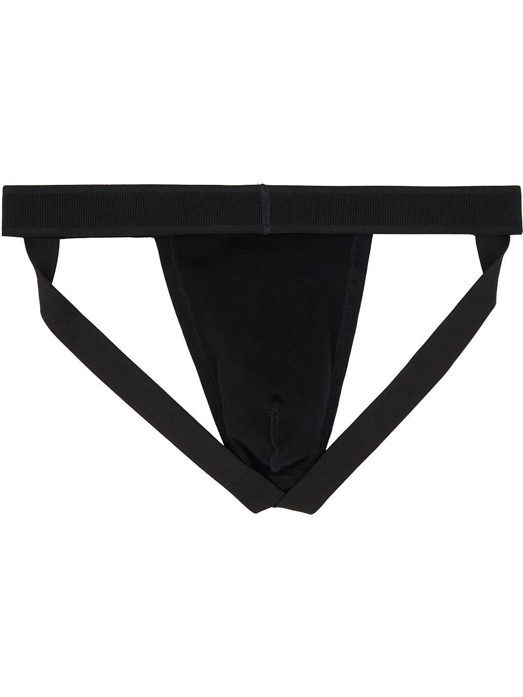 Black Cotton Jock Strap - 2