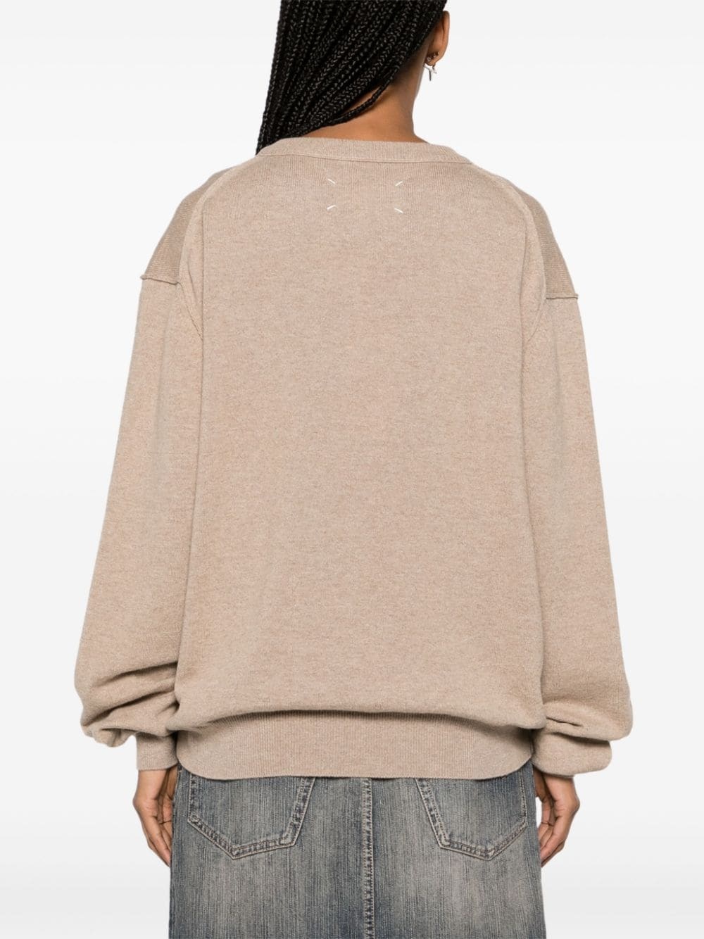 crew-neck wool-blend jumper - 4