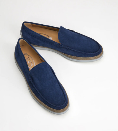 Tod's SLIP-ONS IN SUEDE - BLUE outlook