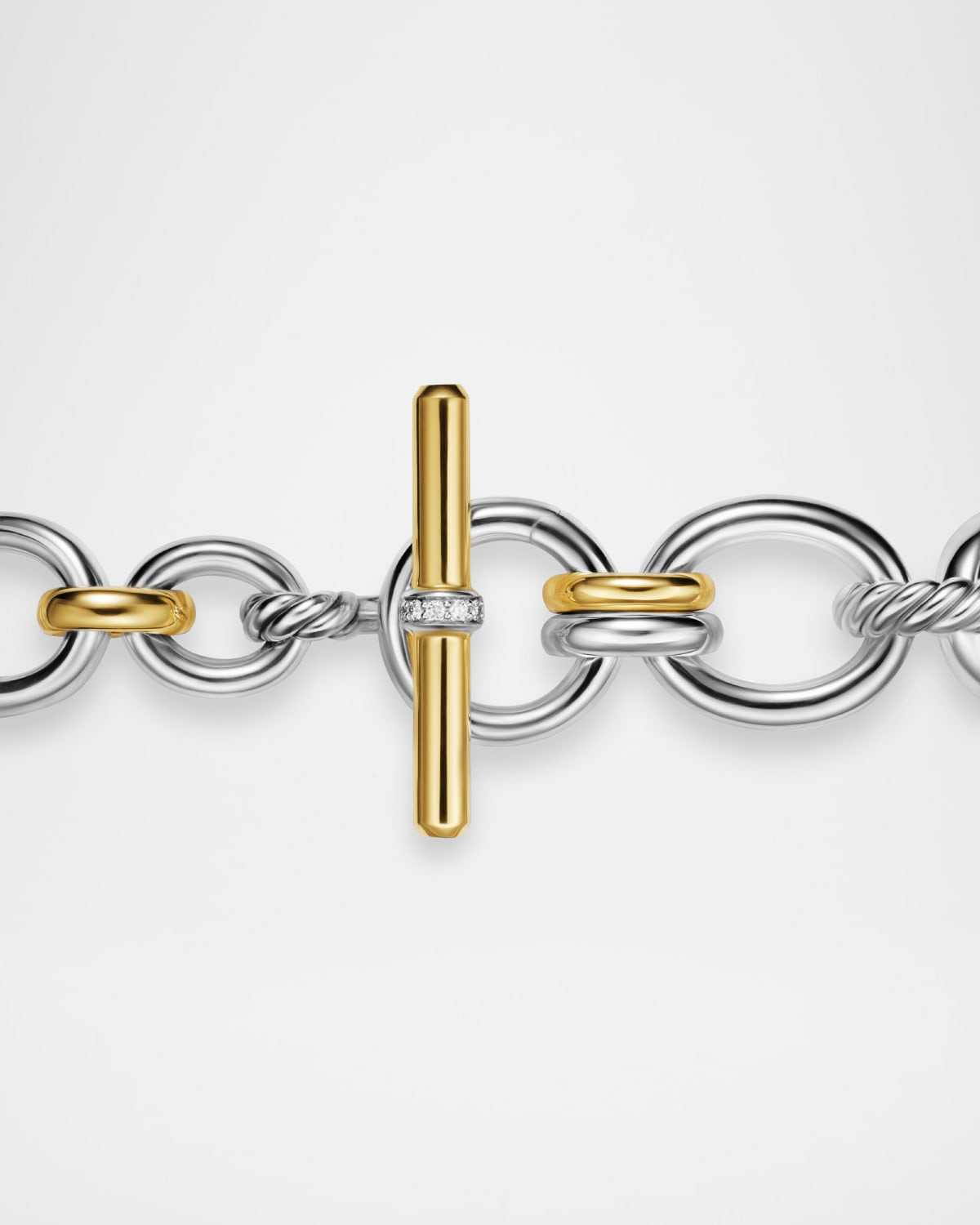 Mercer Chain Bracelet with Diamonds in Silver and 18K Gold - 2