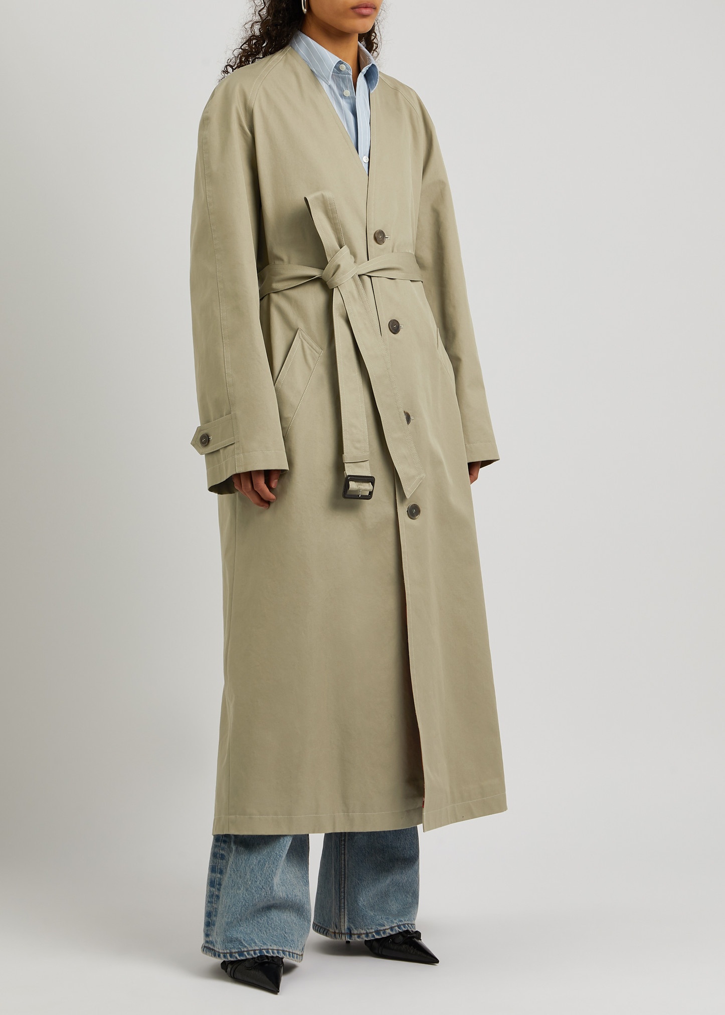 BALENCIAGA Cotton-twill trench coat | harveynichols | REVERSIBLE