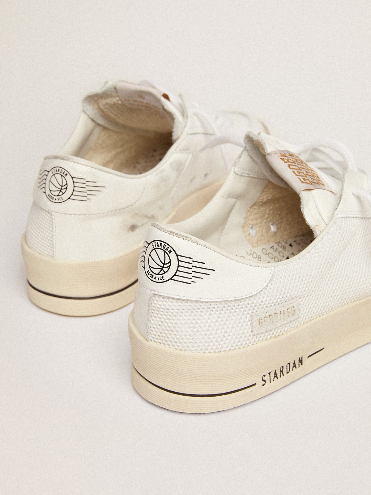 Men's Stardan in white mesh with black suede star - 5
