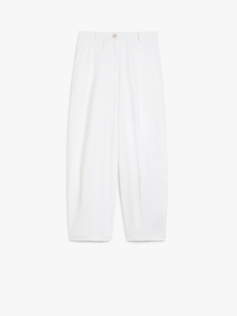 MINA Cotton twill baggy trousers 1