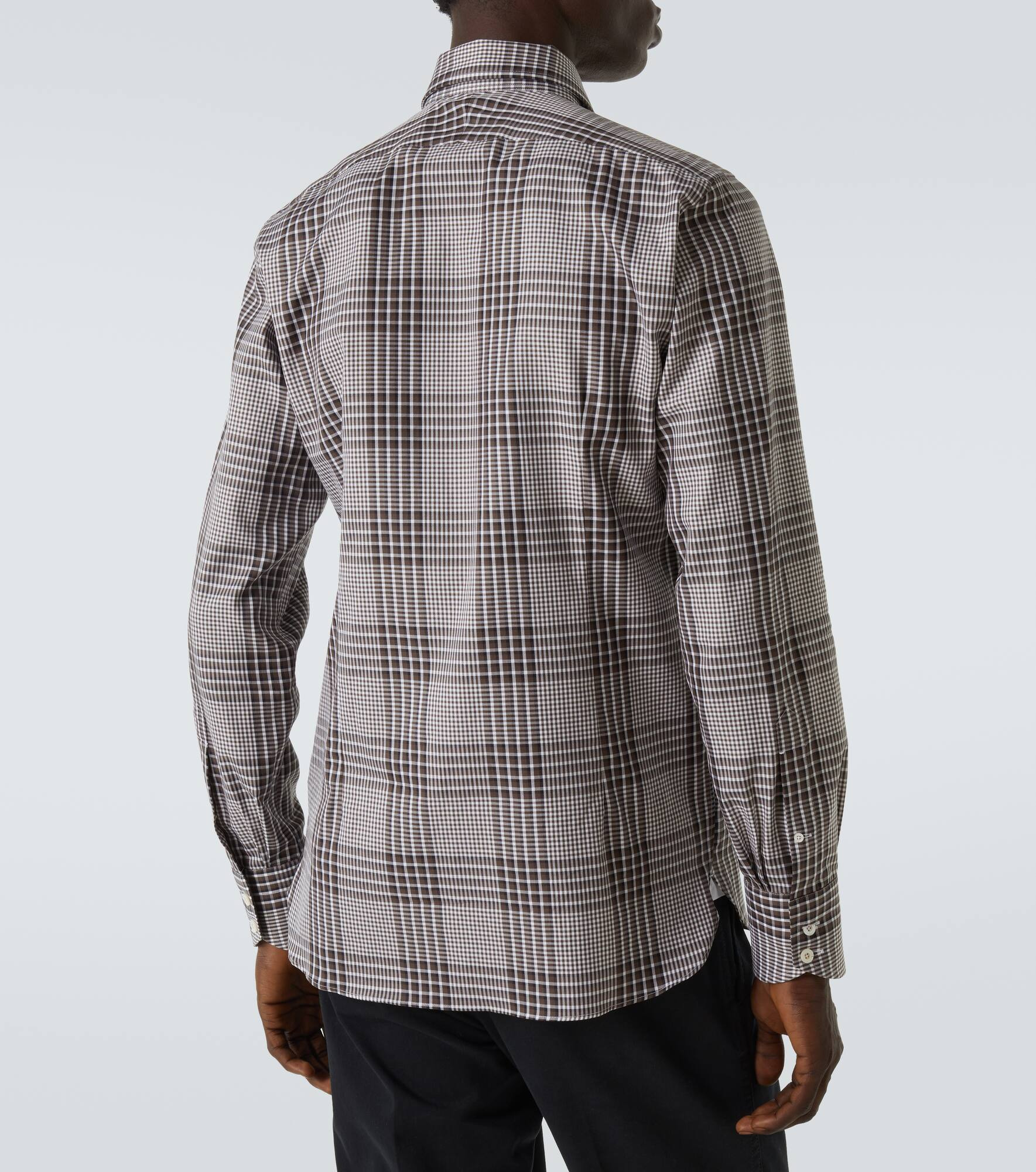 Prince of Wales check cotton shirt - 4