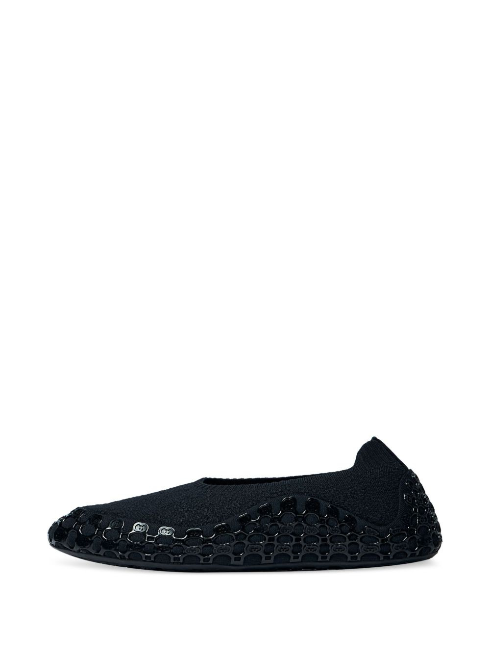 logo-motif flat sole slippers - 4