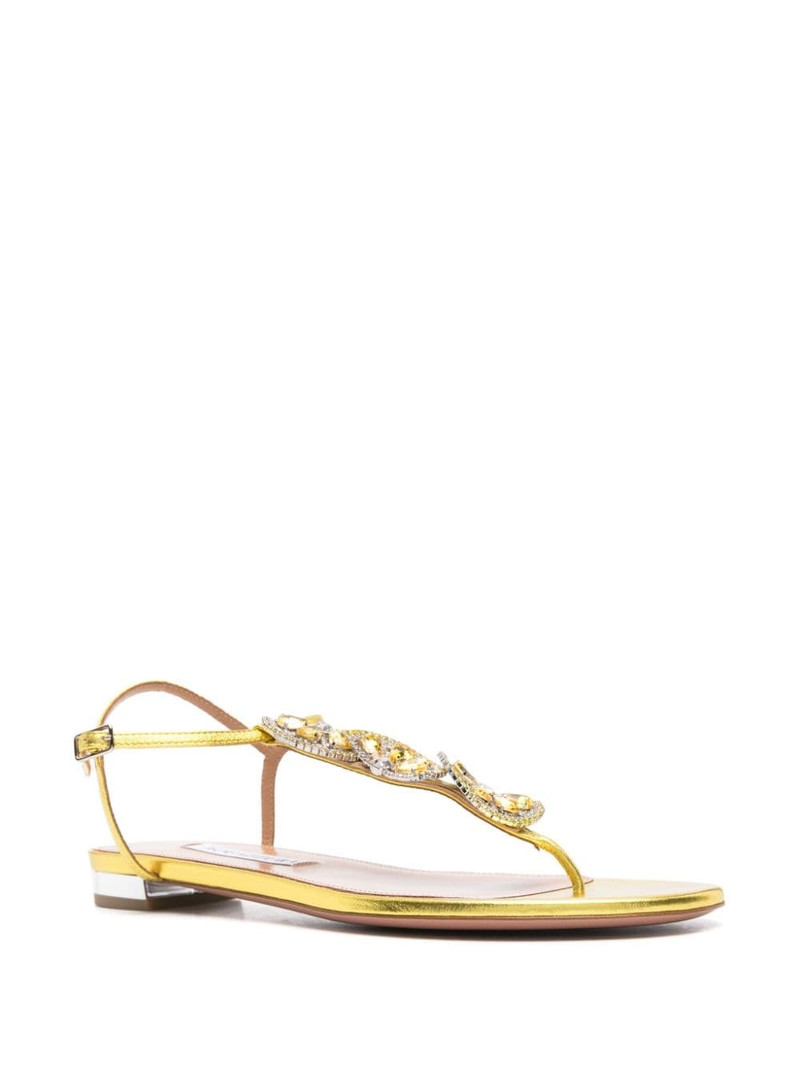 AQUAZZURA Gin Tonic metallic sandals outlook