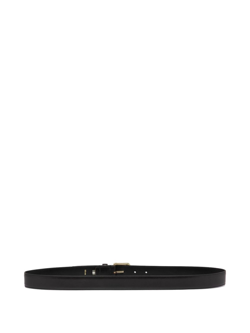 smooth leather belt - 4