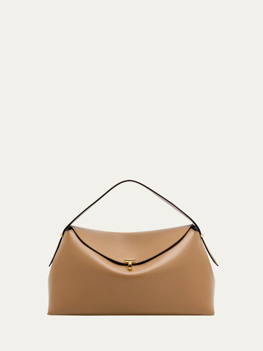 T-Lock Leather Top-Handle Bag - 1
