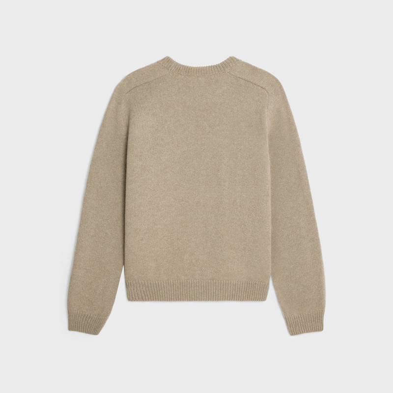 CELINE triomphe crew neck sweater in wool and cashmere outlook