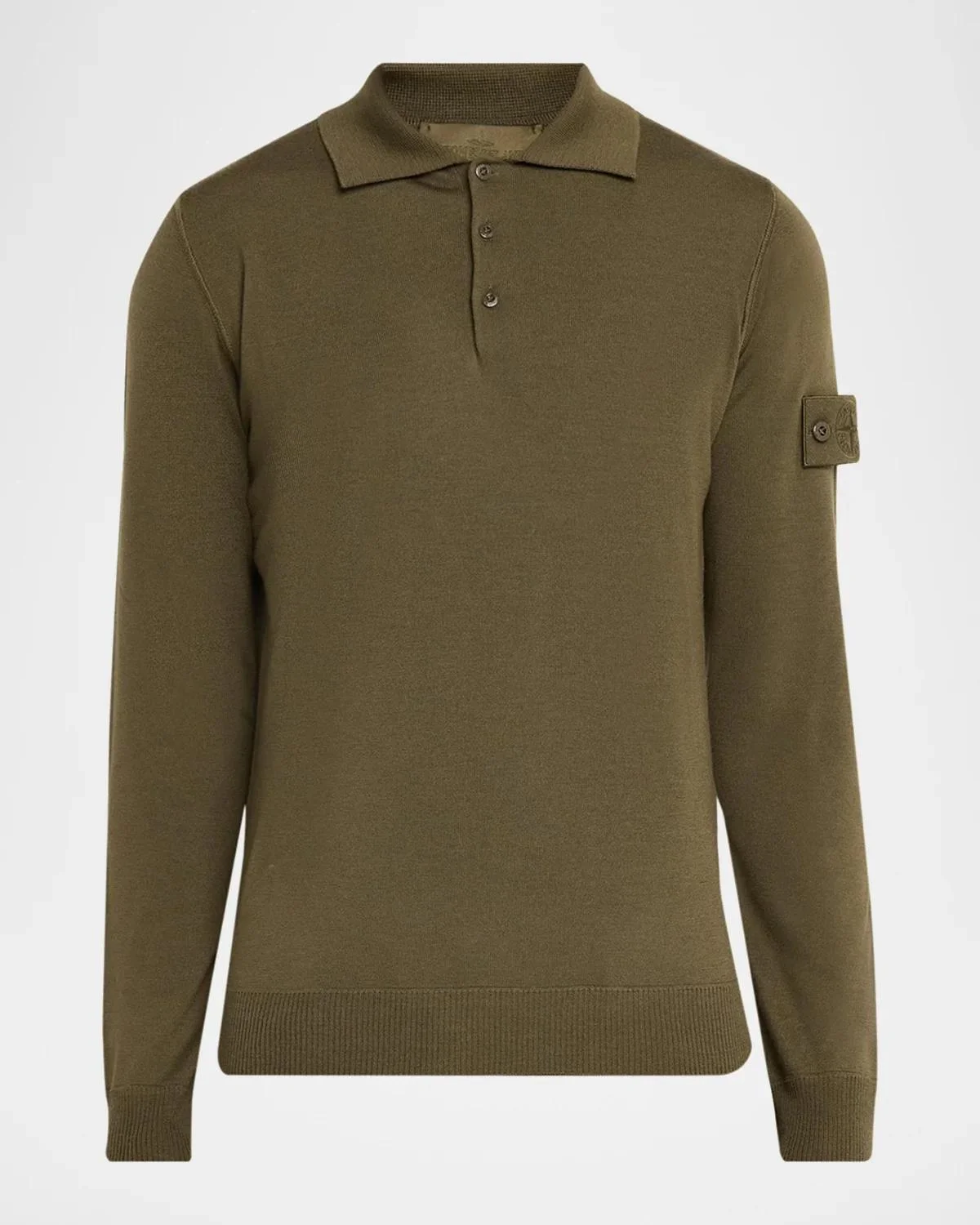Men's Wool Polo Sweater - 1