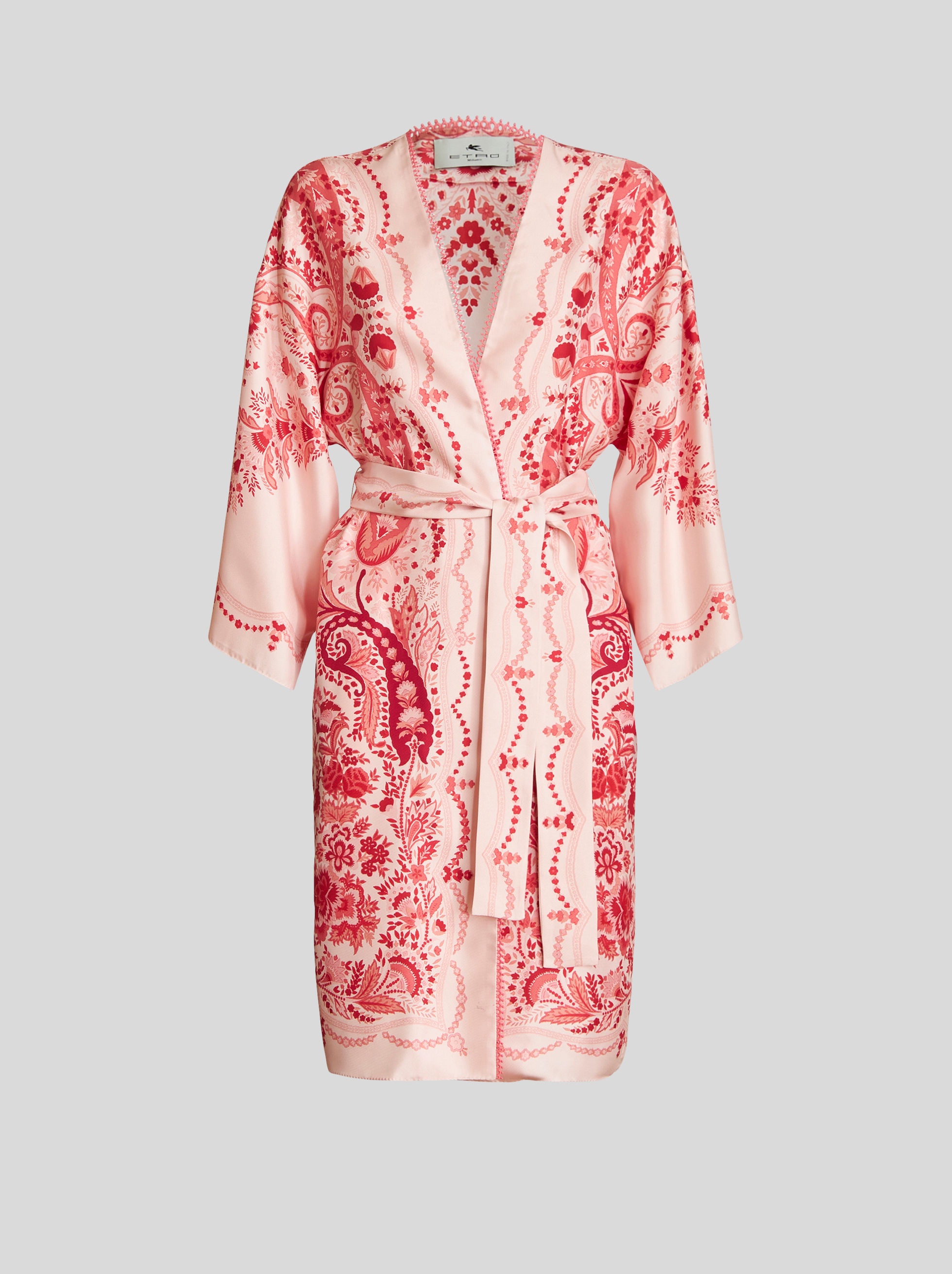 PAISLEY SILK DUSTER COAT - 1