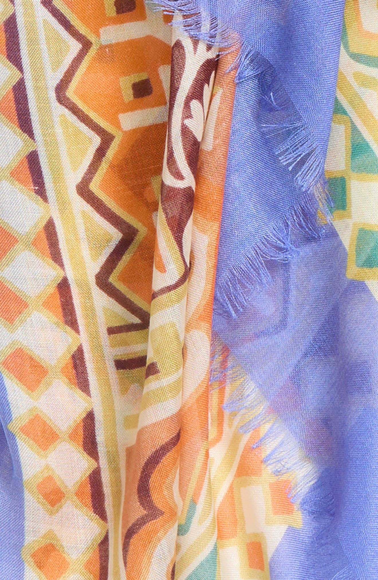 Etro Boheme Fringe Scarf in X0840 Print On Yellow Base at Nordstrom - 4