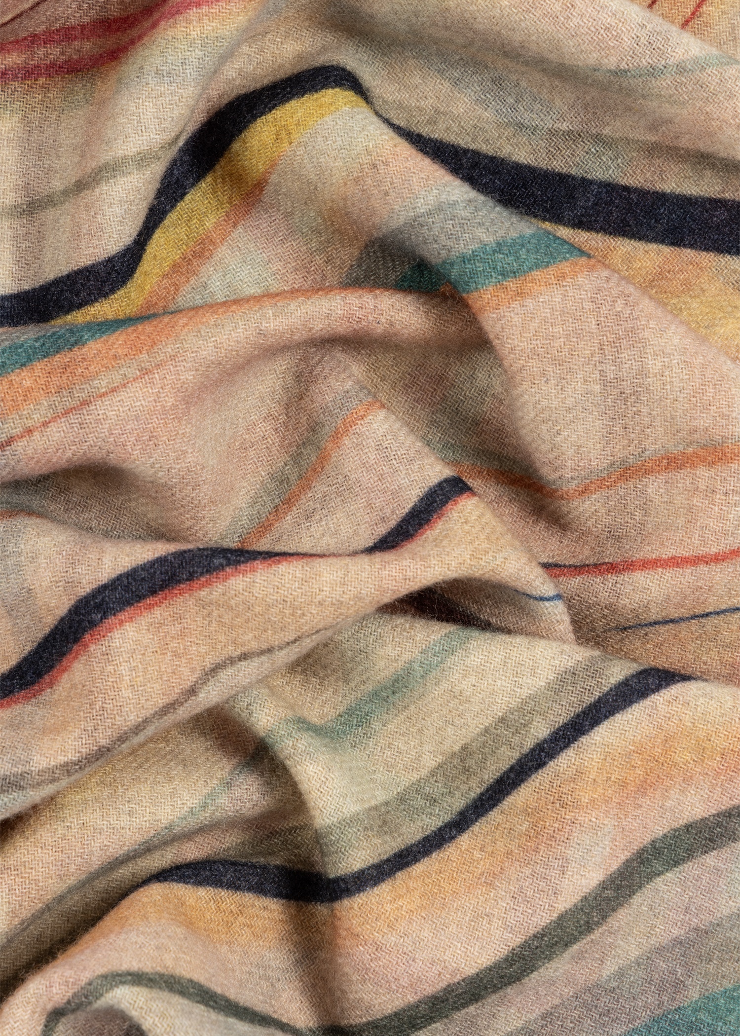 Women's Cashmere-Blend 'Swirl' Check Scarf - 3