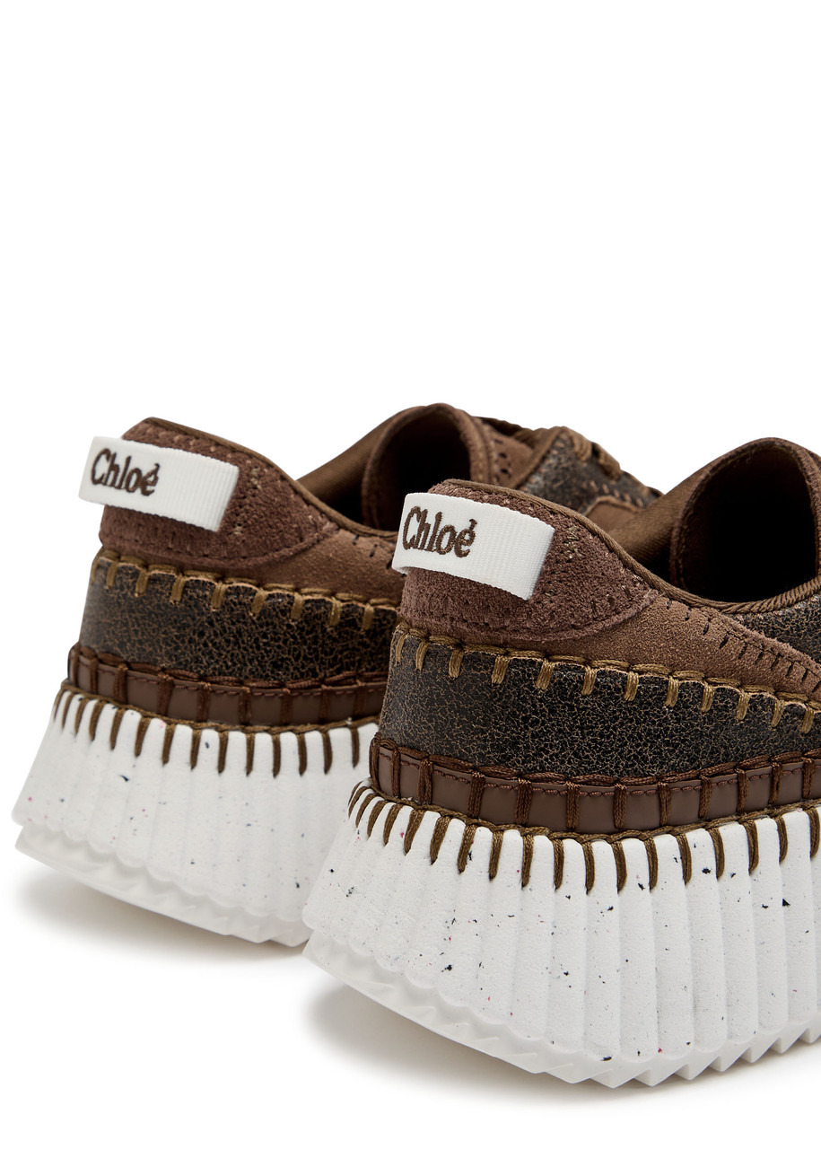 Chloe Nama Panelled Suede Sneakers - 4