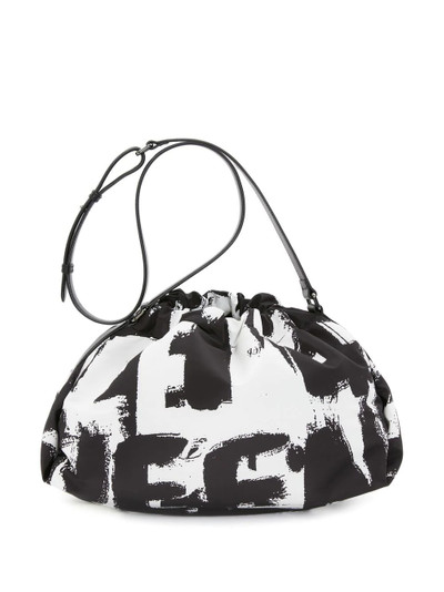 Alexander McQueen logo-print drawstring shoulder bag outlook