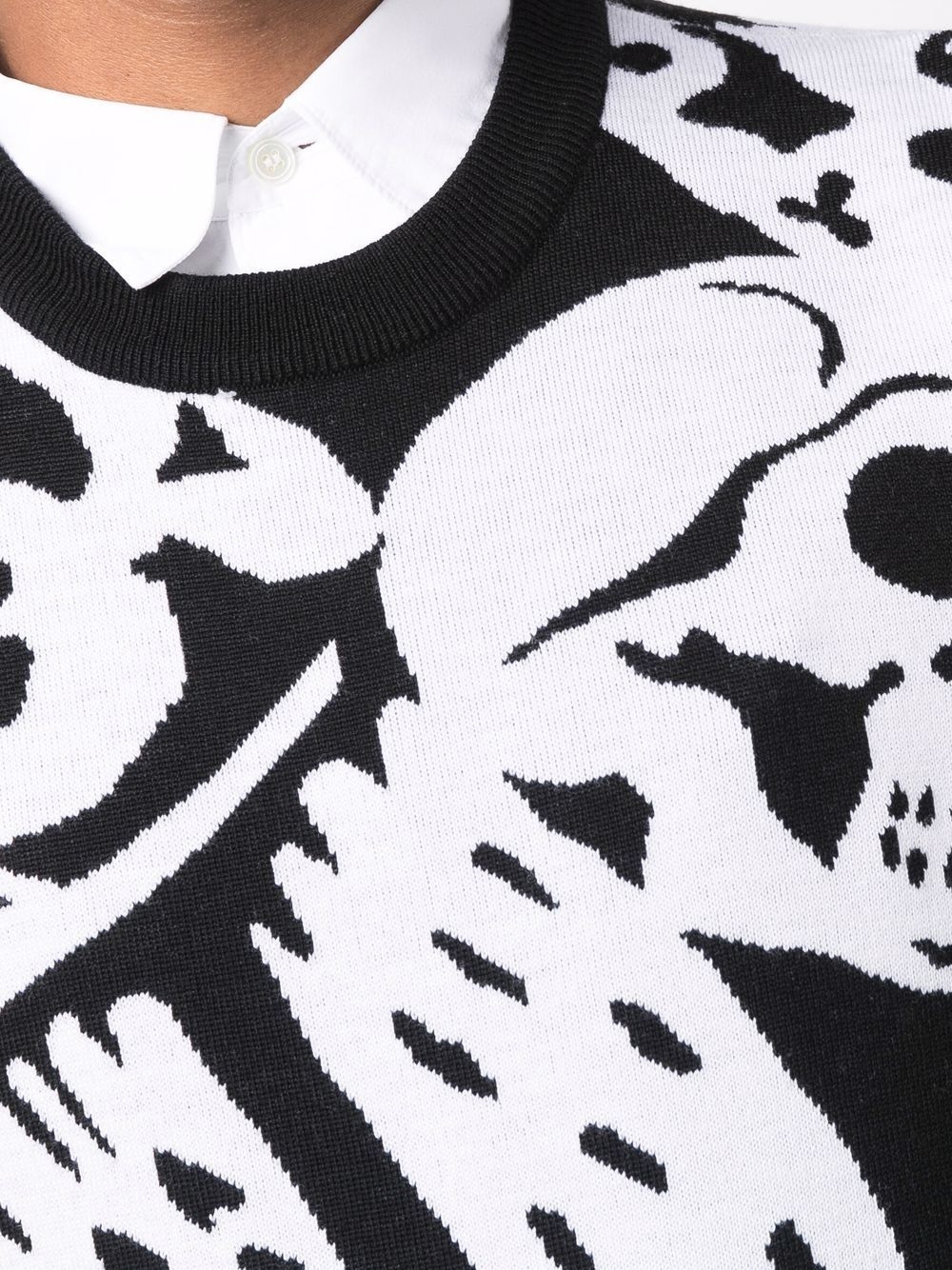 skull-intarsia jumper - 5