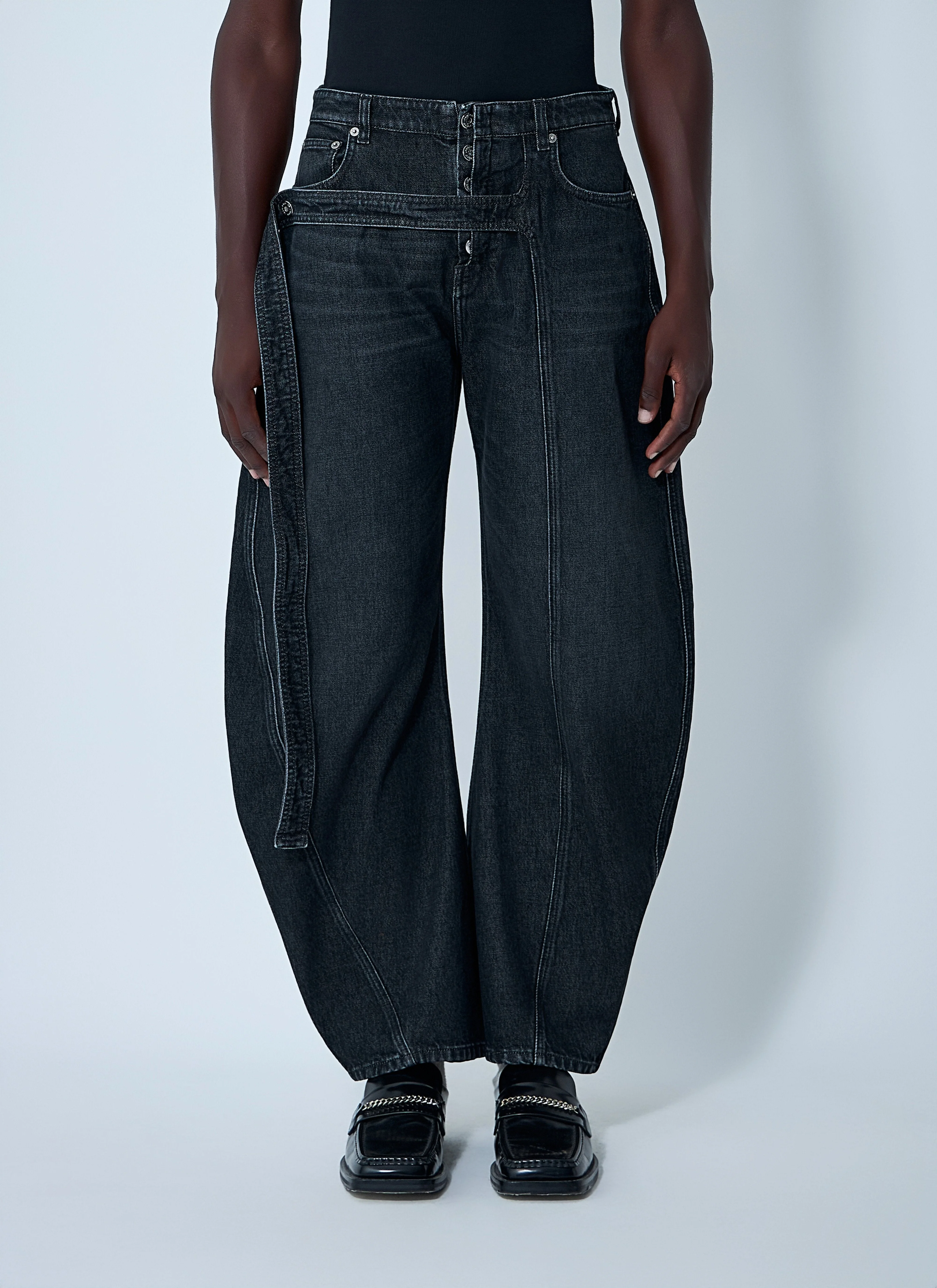 Jean Paul Gaultier Men Jeans With Strap Detail - 1