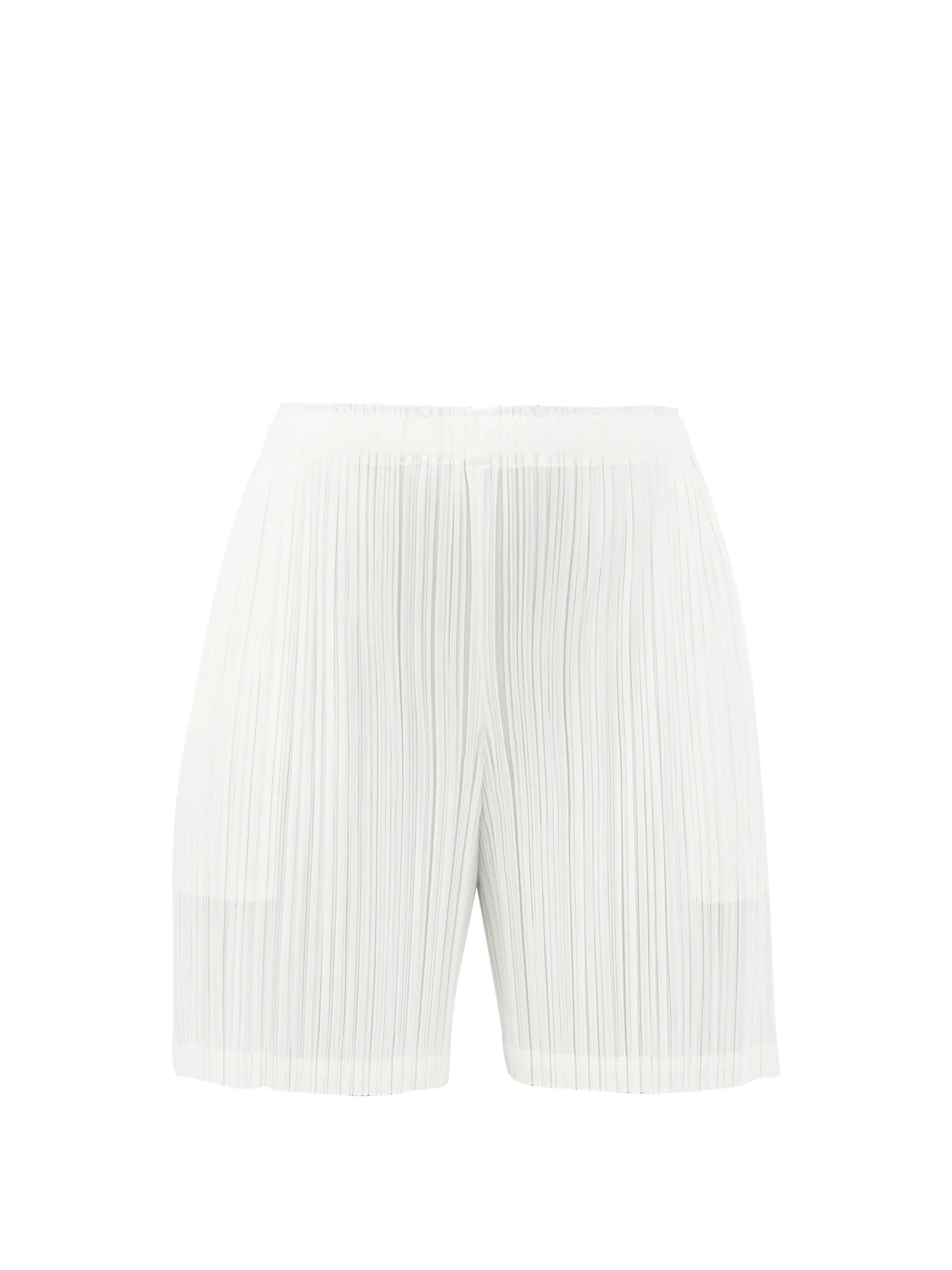 High-rise technical-pleated shorts - 1