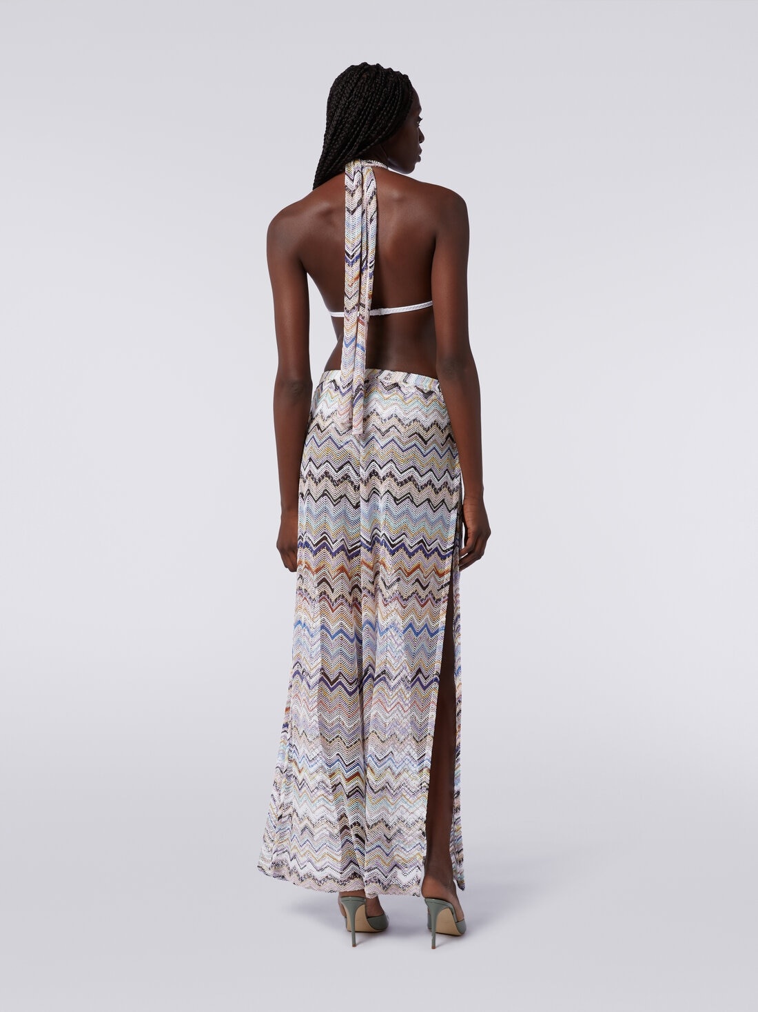 Trousers in zigzag mesh viscose with lurex - 4