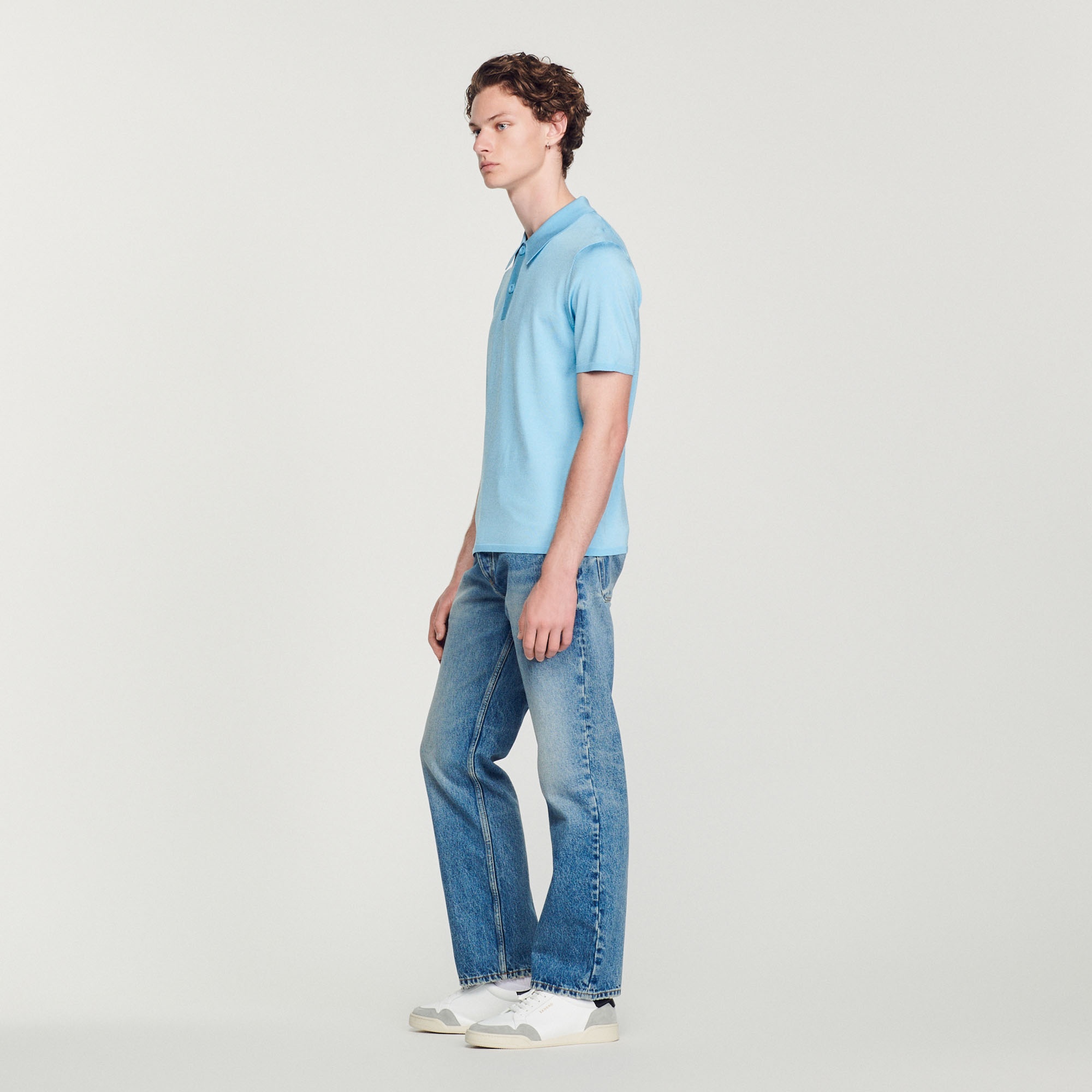 Short-sleeve knitted polo shirt - 7