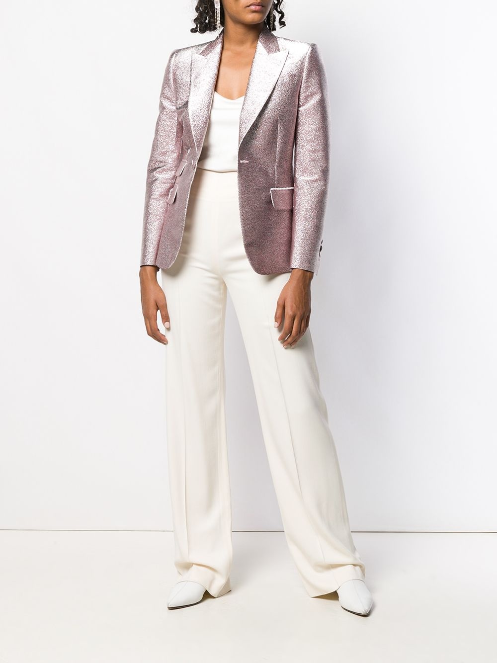 glitter single breasted blazer - 2