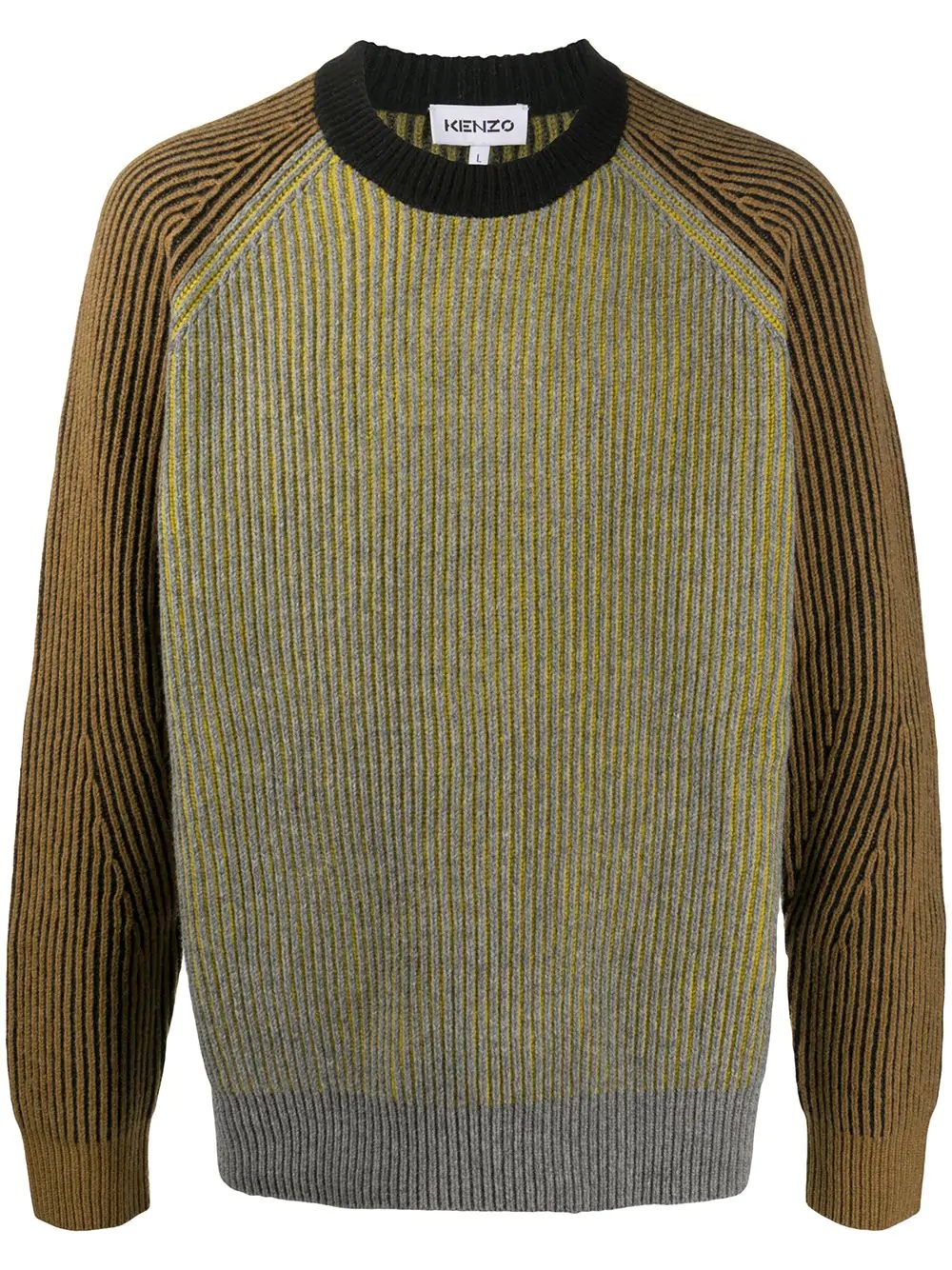 rib-knit wool jumper - 1