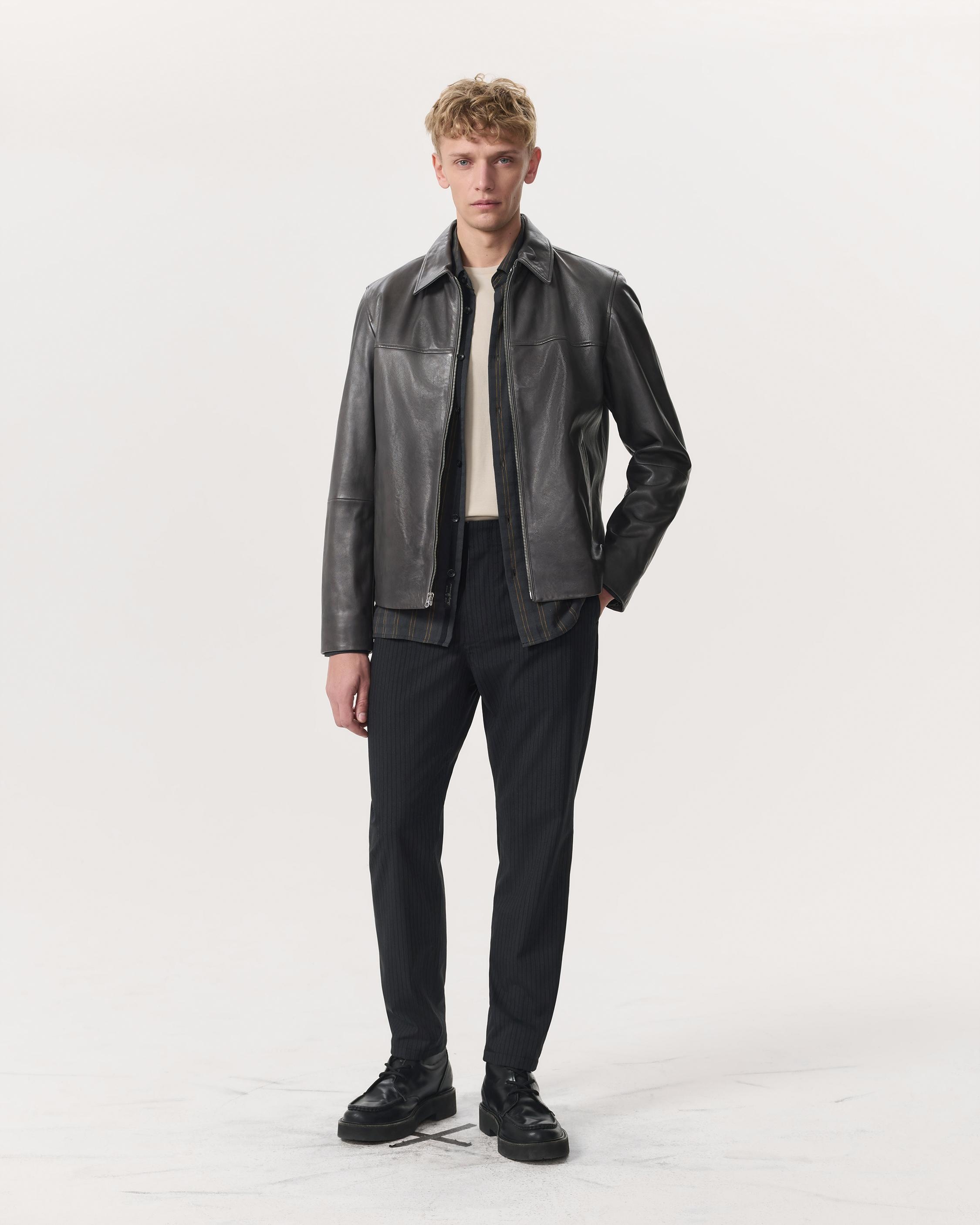 Melrose Leather Blouson Jacket - 4