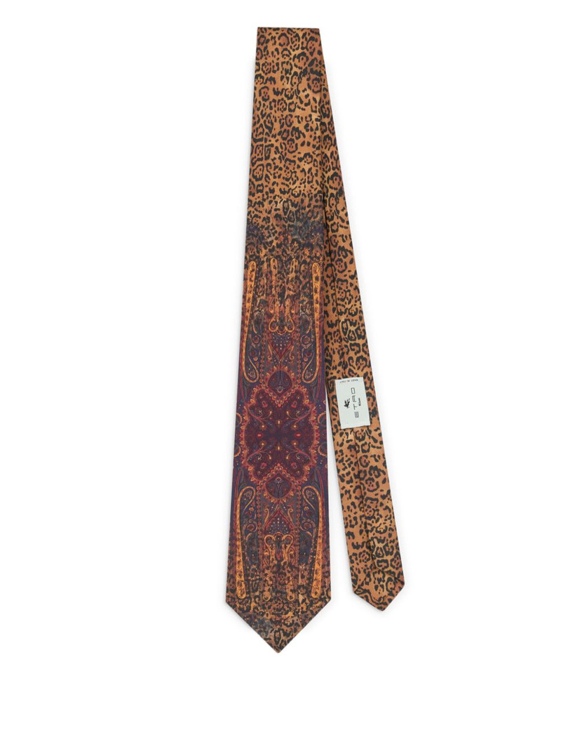 paisley animal-motif tie 1