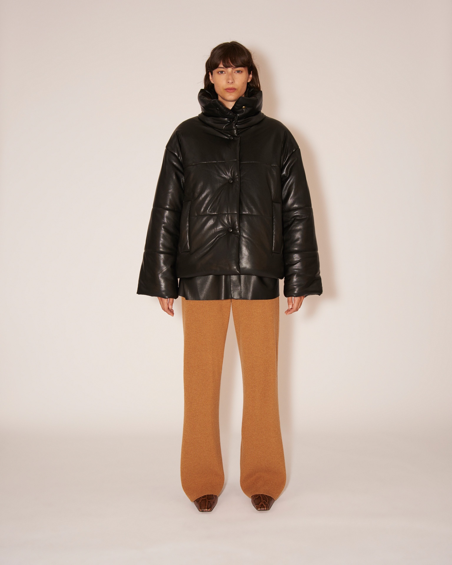 HIDE - OKOBOR™ alt-leather puffer jacket - Black - 3