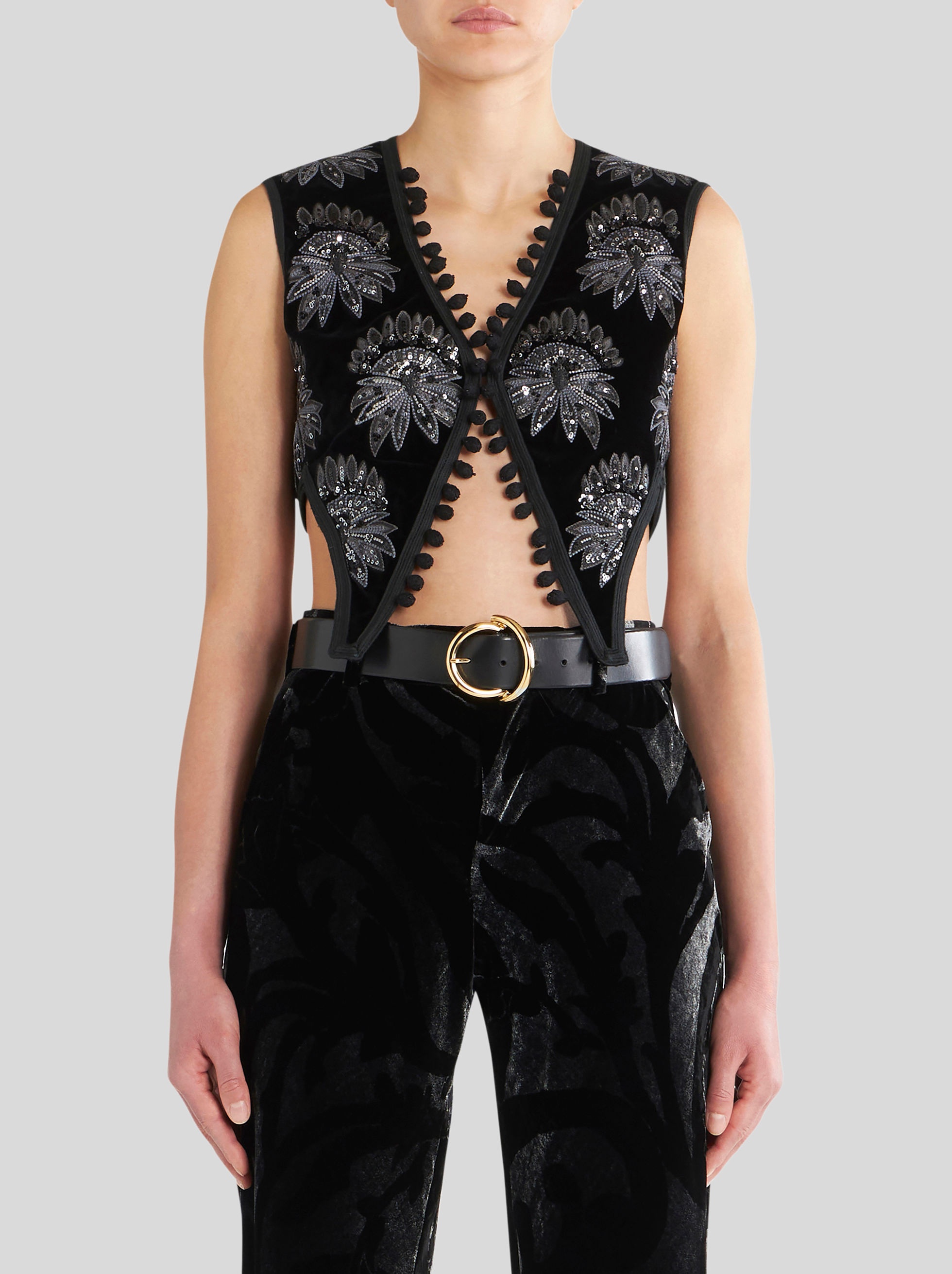 EMBROIDERED VELVET WAISTCOAT - 2
