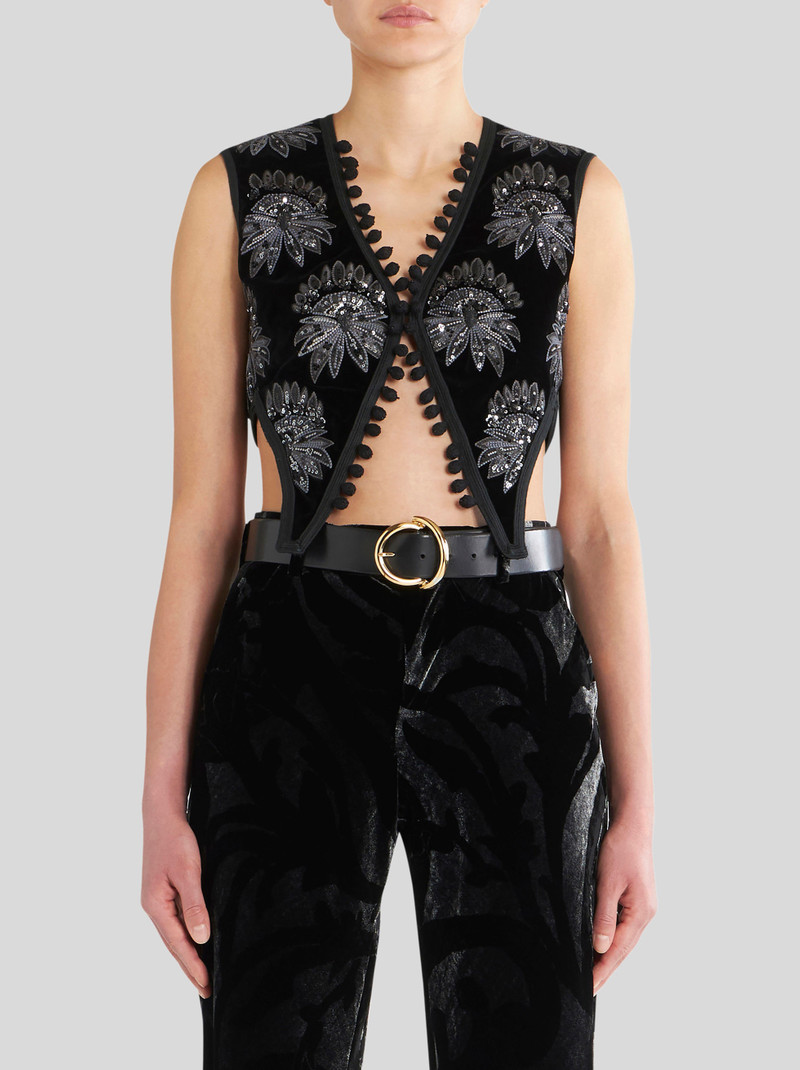 EMBROIDERED VELVET WAISTCOAT 2