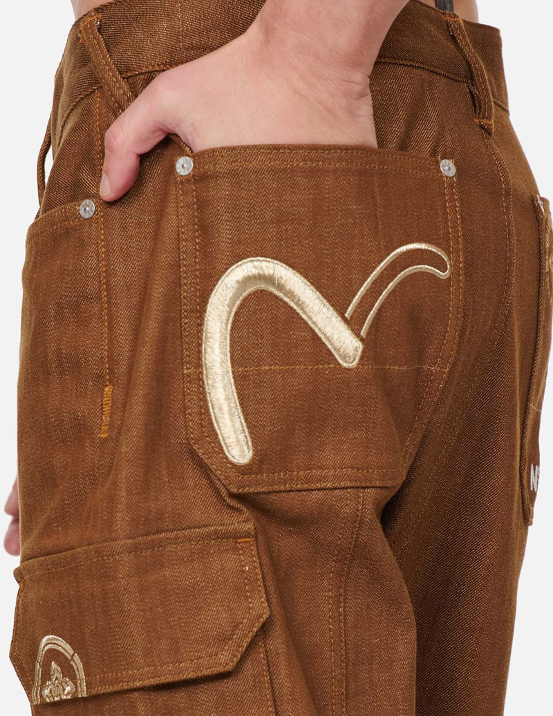 Kanji Embroidered Straight Fit Baggy Worker Jeans 10