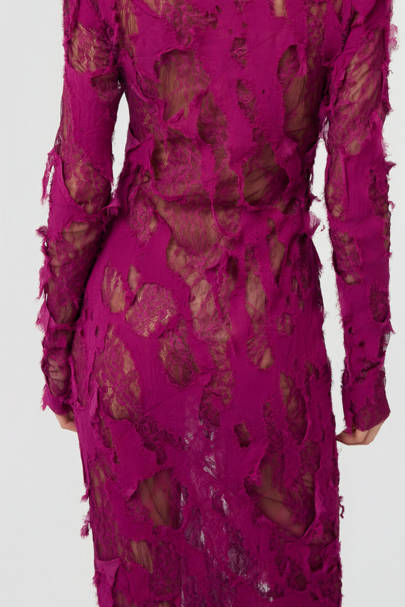 Dress with Destroyed-Effect Lace 6