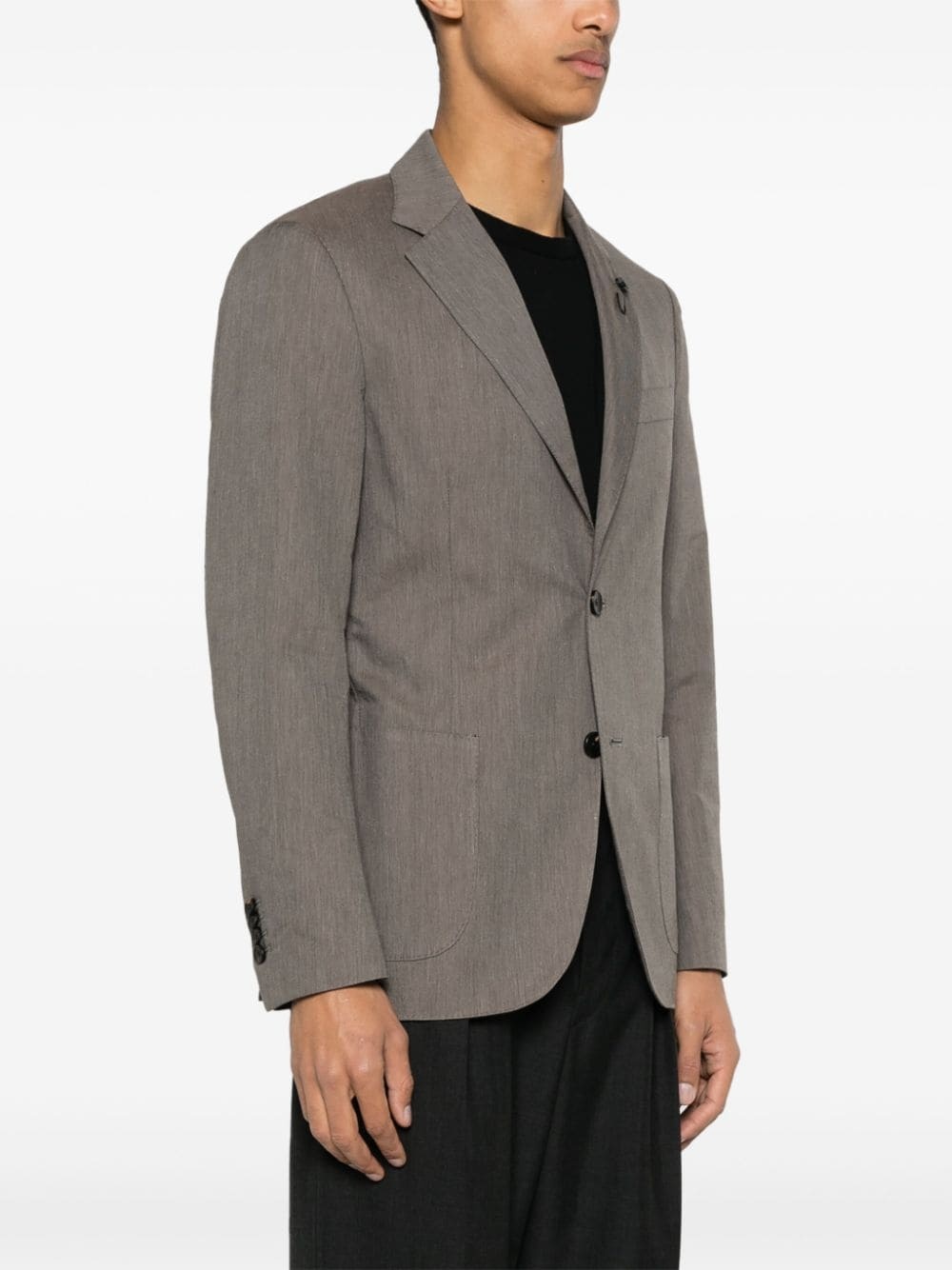 slub-texture blazer - 3