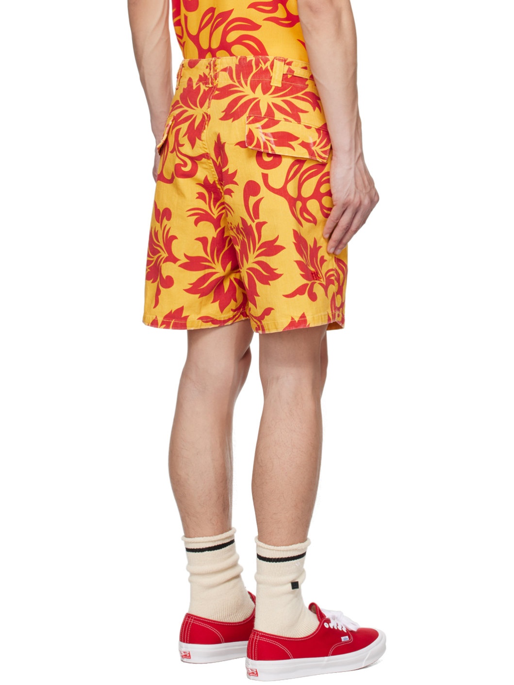 Yellow Graphic Shorts - 3