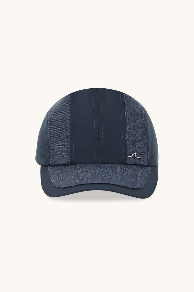 Paul & Shark BASEBALL CAP IN JERSEY AND DENIM outlook