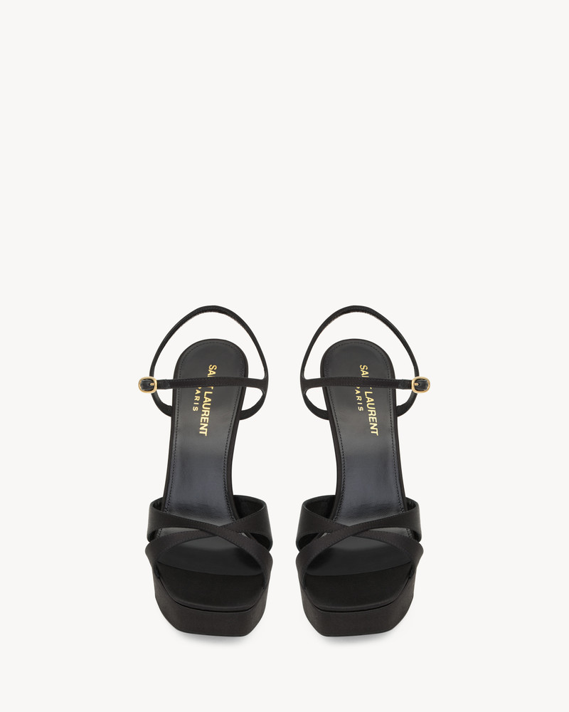 SAINT LAURENT DEBBIE PLATFORM SANDALS IN SATIN CREPE outlook