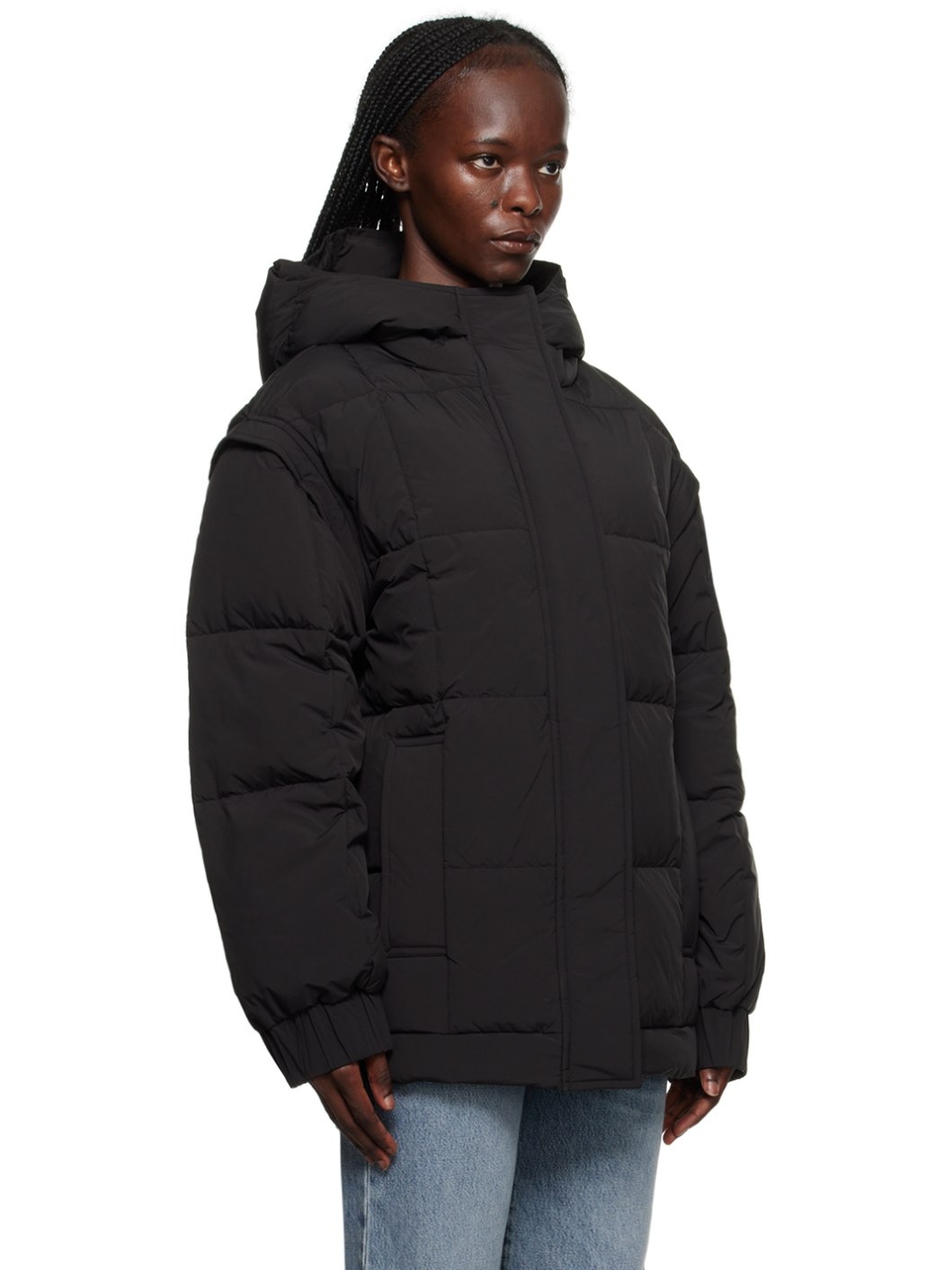 Black Deborah Down Coat - 2