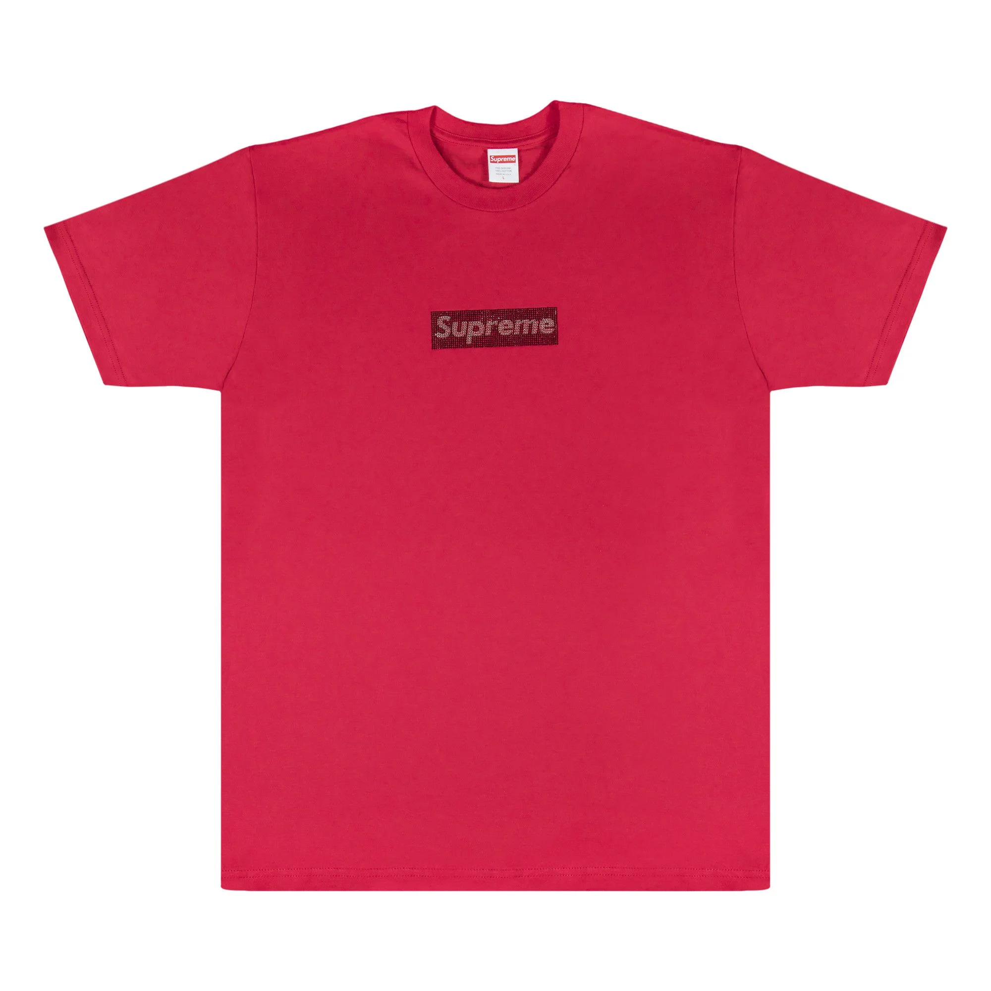 Supreme x Swarovski Box Logo T-Shirt 'Red' - 1