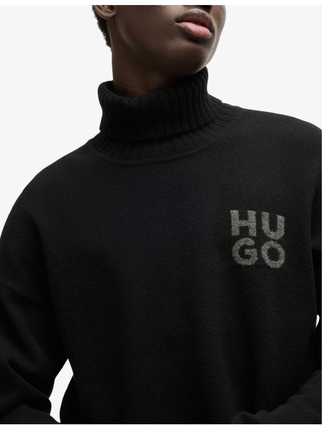 Logo-print roll-neck relaxed-fit wool-blend jumper - 5