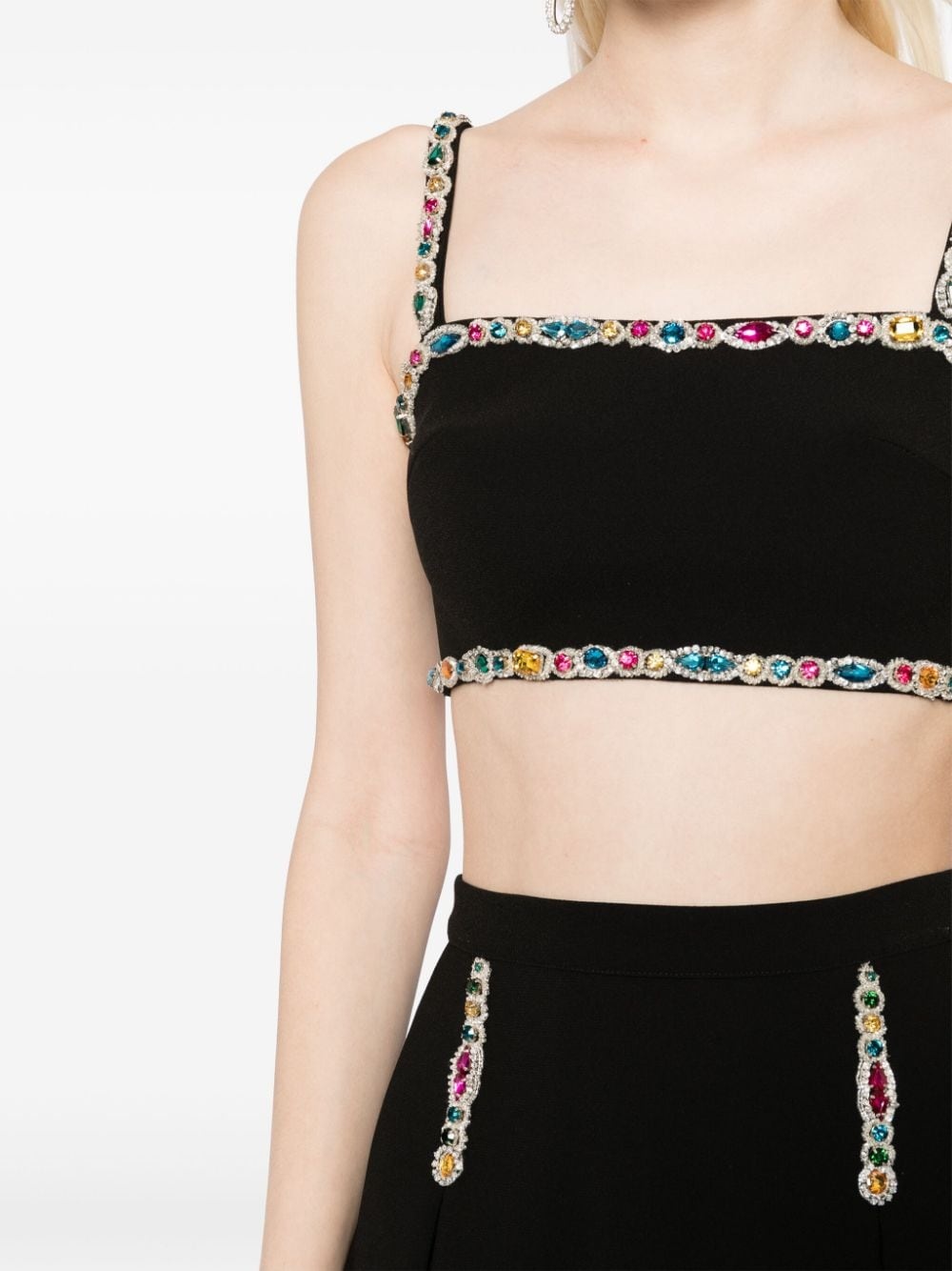crystal-embellished cady bra top - 5