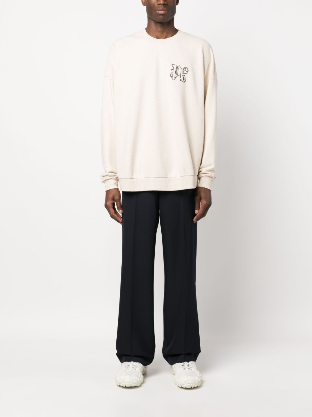 logo-print cotton sweatshirt - 2