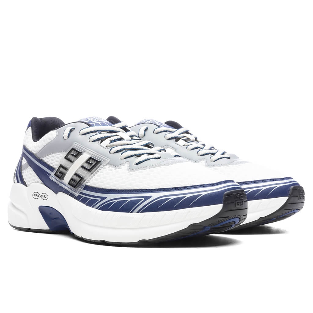 NFNTY-52 SYNTHETIC LEATHER AND MESH SNEAKERS - NAVY/ WHITE - 2