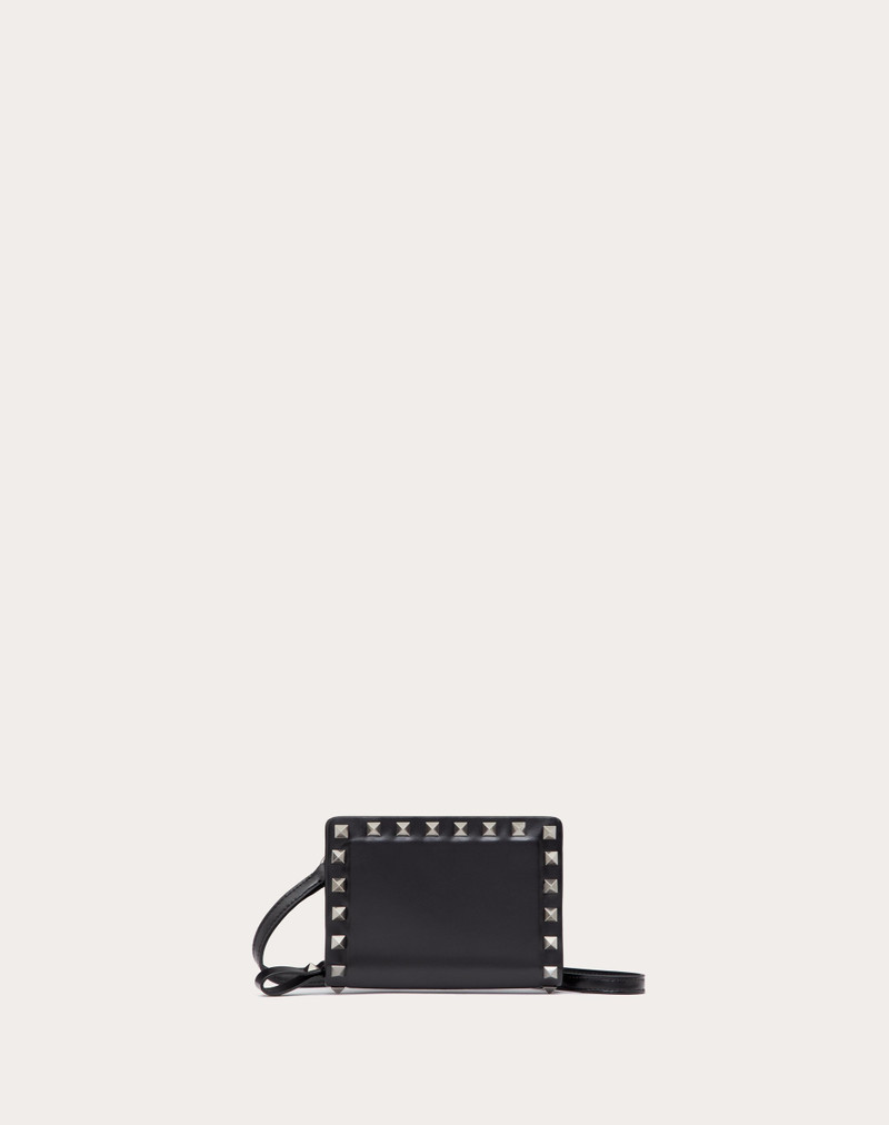 ROCKSTUD CALFSKIN NECK WALLET 1