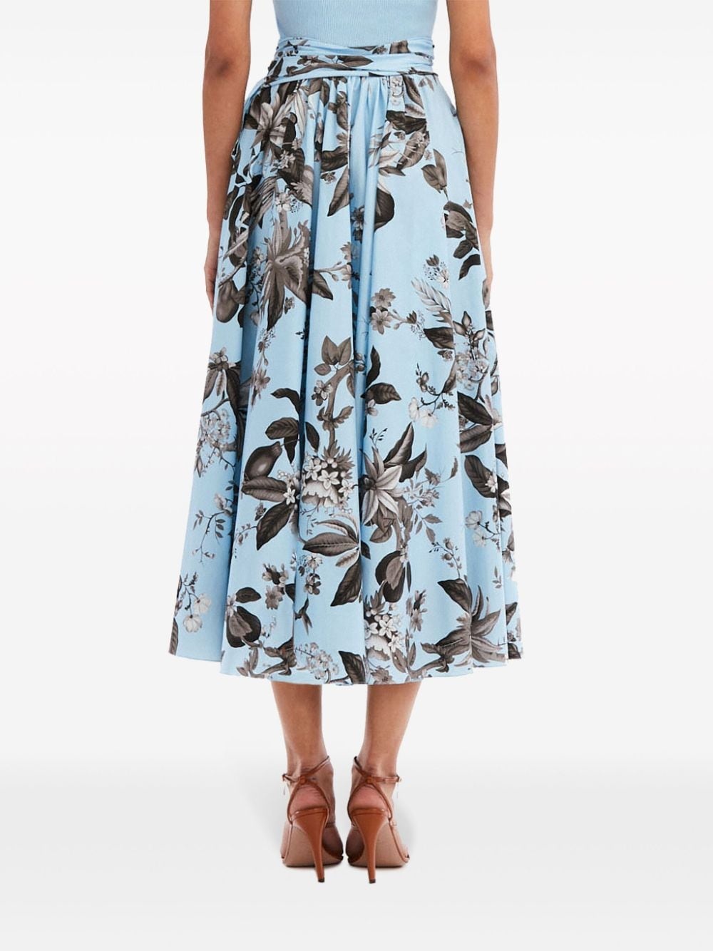 Flora & Fauna-print sleeveless midi dress - 4