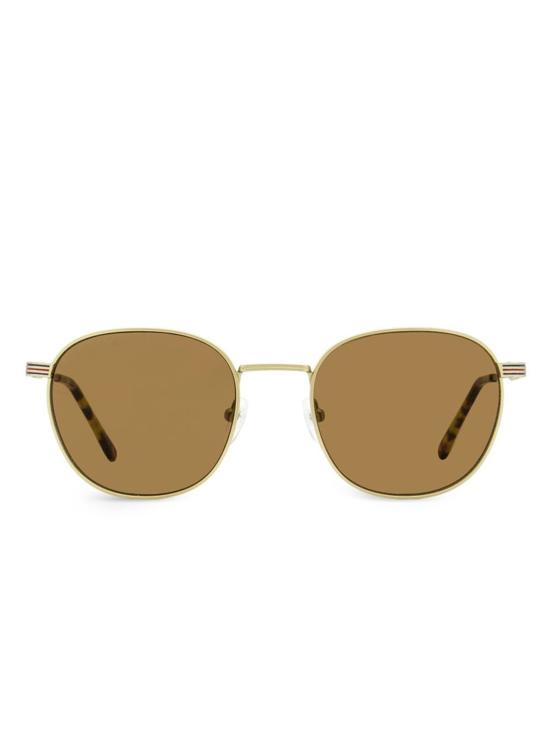 striped oval-frame sunglasses 1