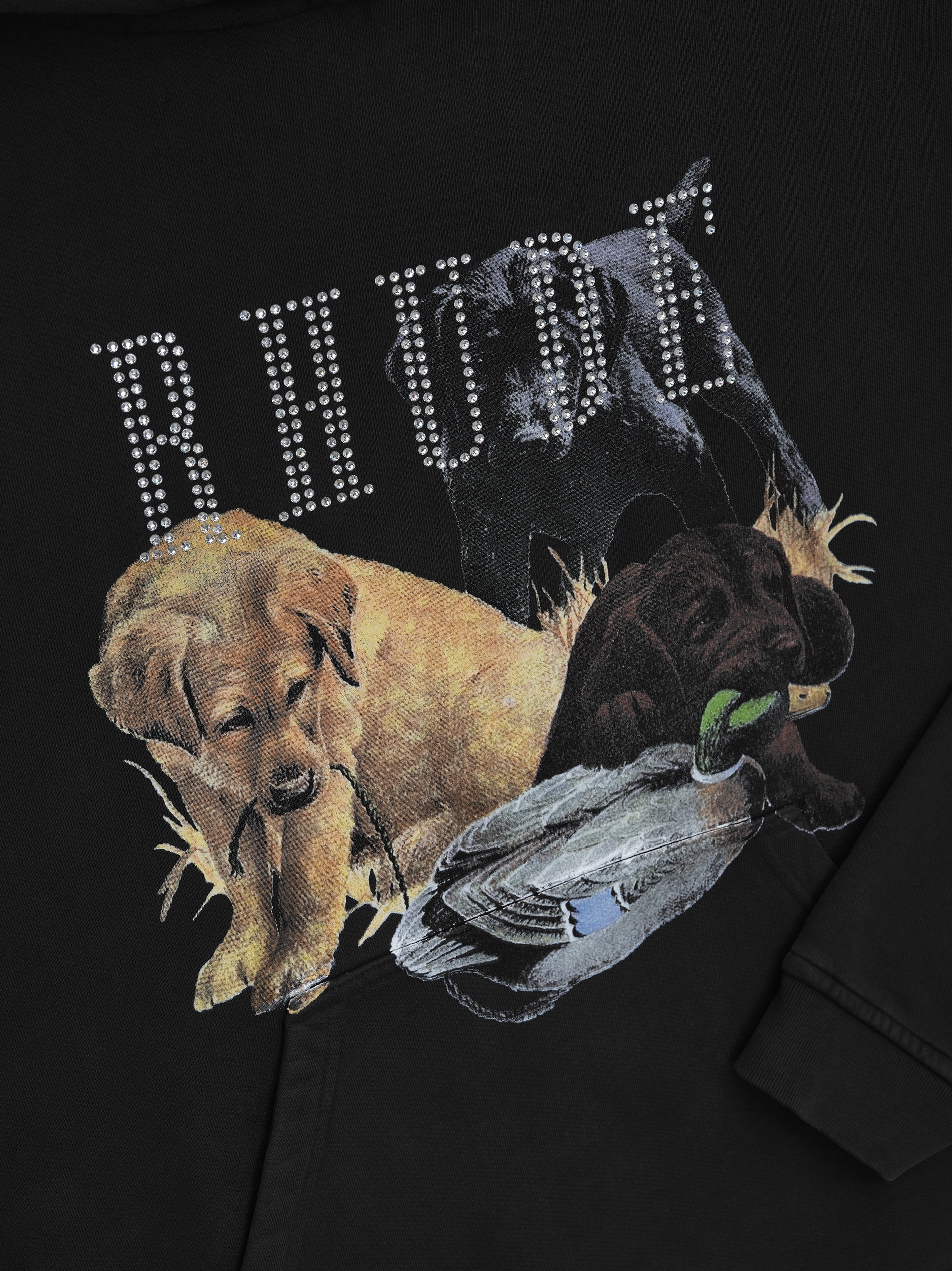 RHINESTONE HUNTING DOG HOODIE - 5