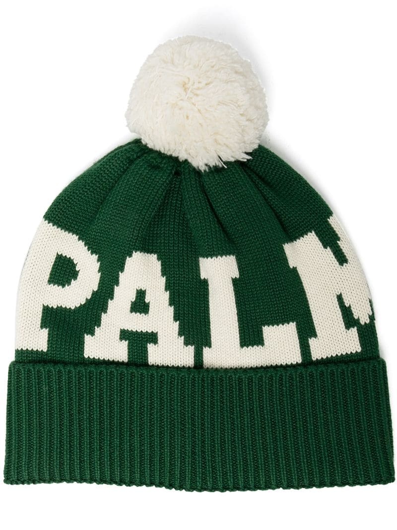 intarsia logo beanie - 1