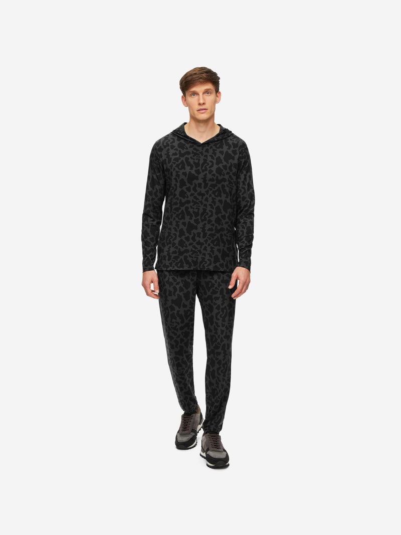 Men's Pullover Hoodie London 7 Micro Modal Stretch Black - 3