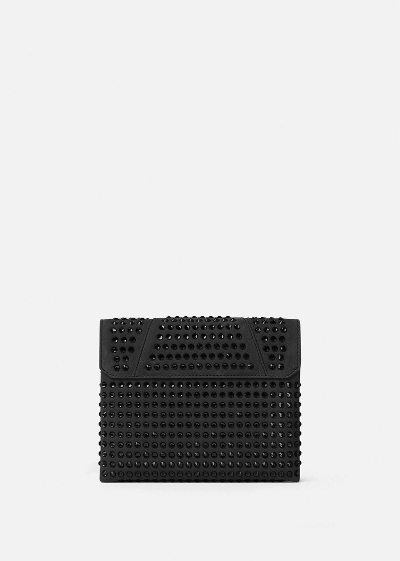 Virtus Suede Crystal Clutch 4